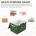 thumbnail image 6 of Yayeee Collapsible Cube Storage Bin with Lid Fabric Closet Decorative Basket with Handles, Green Forest Pattern, 6 of 7