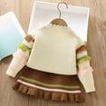 thumbnail image 4 of HAiming Girls Long Sleeve Round Neck Knitted Fringe Cardigan and Skirt 2PCS Set Kids Fall Sweater Outfits, 4 of 9