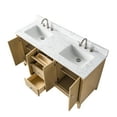thumbnail image 6 of Vanity Art 60" Bathroom Vanity with Sinks and Engineered Marble Top, Freestanding Storage Cabinet with 2 Drawers, 2 Shelves and 1 Flip Down Tray, 6 of 10