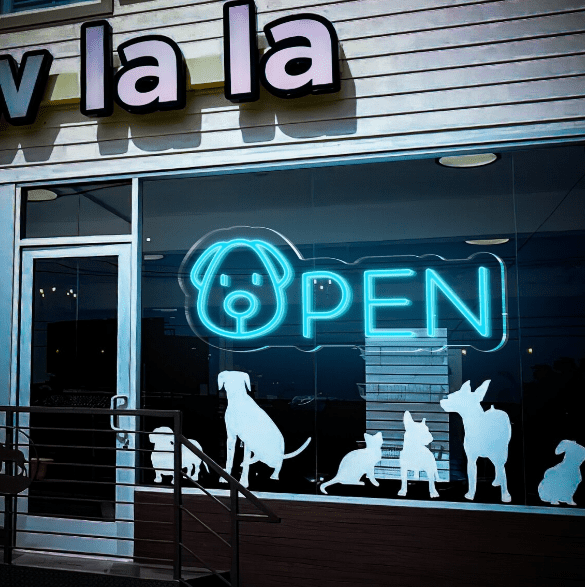 Pet neon led sign,Business Open Light,Led Open Sign,Pet Decor,Business Door Sign
