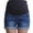 Blue, variant on Mother Woman Fashion Solid Color Elastic Waist Pockets Shorts Jeans Blue XXL