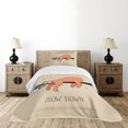 thumbnail image 4 of Ambesonne Animal Quilted Bedspread Set 2 Pcs, Sleepy Sloth Cartoon, Twin Size, Multicolor, 4 of 5