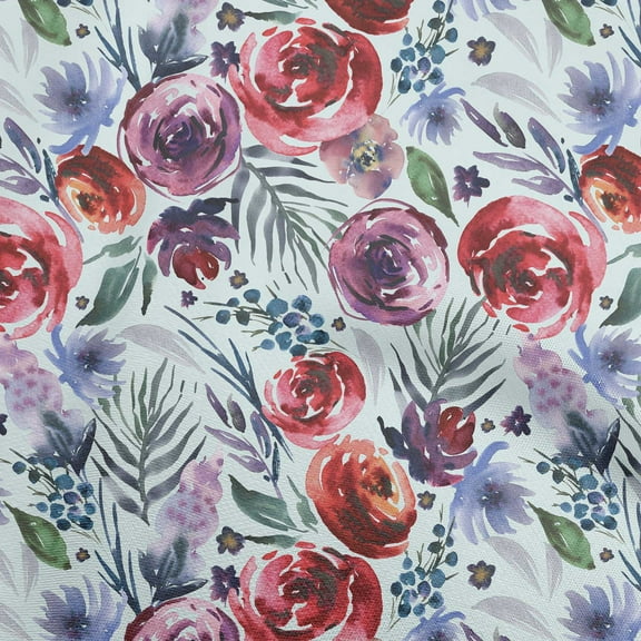 oneOone Polyester Spandex Red Fabric Florals Sewing Craft Projects Fabric Prints By Yard 56 Inch Wide-7H