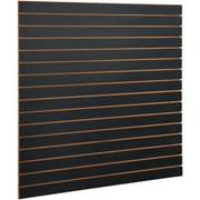 KFFKFF Slatwall Panels Heavy Duty 24H x 48L Garage Wall Organizer Set of 2 Panels, Black