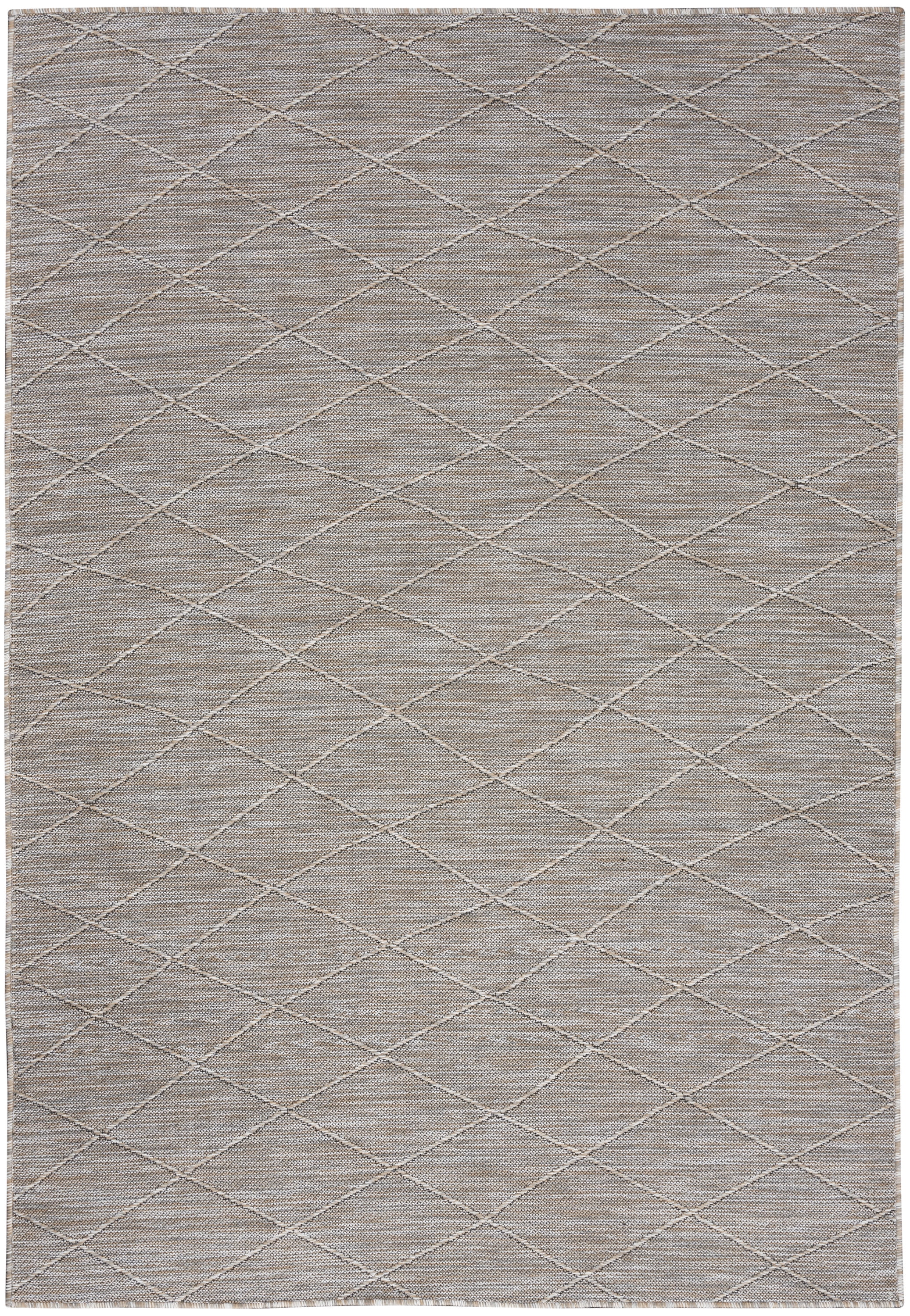 Nourison Practical Solutions Indoor/Outdoor Grey Mocha 6' x 9' Area Rug (6x9)