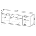 thumbnail image 5 of Pemberly Row 4-Door Engineered Wood TV Stand for TVs up to 65" in Brown, 5 of 12