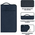 thumbnail image 5 of RAINYEAR Laptop Sleeve Case Compatible with 11 Inch MacBook Air 11.6" Chromebook Notebook Tablet Surface,Handbag with Handle Strap Front Pocket Briefcase Polyester Waterproof Computer Bag, Navy Blue, 5 of 7