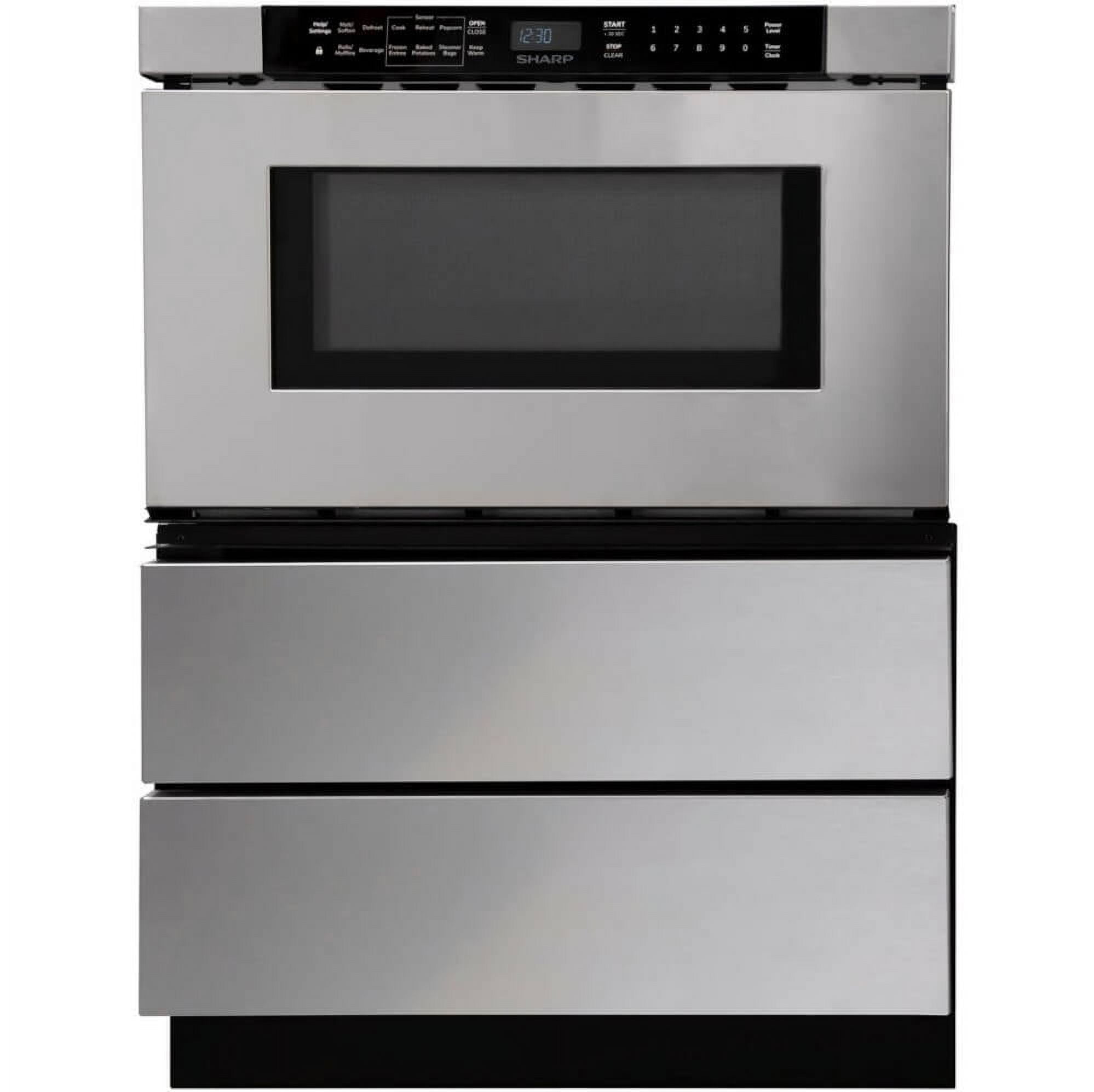 Sharp SMD2440JS 1.2 Cu. Ft Stainless Steel Drawer Microwave Oven