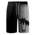 thumbnail image 4 of BOOMNY Mens Shorts Casual Hawaiian Coconut Tree Printed Elastic Waist Drawstring Beach Shorts For Man Soft Loose Fit Summer Workout Shorts Leisure Mens Dailywear, 4 of 5