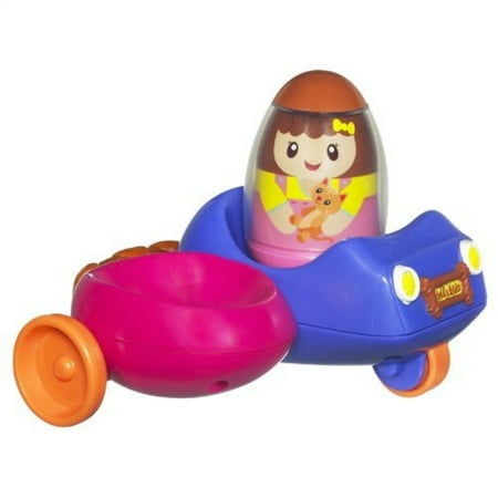 1 x playskool weebles wobblin go-cart - girl by hasbro