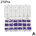thumbnail image 4 of 270 Piece HNBR O-Ring Seal Assortment Kit for Automotive Air Conditioning, Car & Truck A/C Compressor Gaskets, Oil & Impact Resistant, Standard Parts for R134a, R22 Refrigerants, 4 of 8