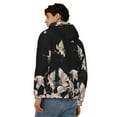 thumbnail image 4 of Goofa Japanese White Crane Pattern Mens Full-zip Hoodie, Zip-up Pullover Hooded Sweatshirt, Kangaroo Pocket Hoodie Ideal for Daily Wear, Travel, and Home-3X-Large, 4 of 5