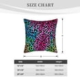 thumbnail image 4 of DouZhe Velvet Decorative Throw Pillow Covers Set of 2, Soft Square Cushion Cover with Invisible Zipper Rainbow Animal Texture Printing, 18"x18", 4 of 7