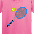 thumbnail image 4 of Inktastic Blue Tennis Racket and Ball Youth T-Shirt, 4 of 5