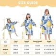 thumbnail image 4 of FORMRS Wearable Blanket Hoodie with Sleeves for Kids Cozy Flannel Sweatshirt, Light Blue Lemon, 4 of 7