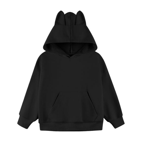 KAUOD Cute Ear Hoodies for Teen Girls Plain Cotton Pullover Hoodie Sweatshirts Soft Lightweight Trendy Long Sleeve Tops