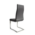 thumbnail image 2 of Benjara Jon 22 Inch Dining Chair, Set of 2, Cantilever, Dark Gray Faux Leather, 2 of 6