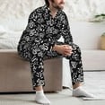 thumbnail image 7 of Disketp Snake Mens Pajama Set, Soft Warm Long Sleeve Sleepwear, Cozy Button-Down Pjs for Men-XX-Large, 7 of 7
