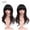 2T33, variant on SEGO Long Curly Synthetic Hair Wig with Bangs Short Fluffy Wigs Full Head Heat Resistance Hair Wig for Women