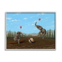 Stupell Industries Vintage Circus Elephant Balancing Ball Act, 11 x 14, Design by Linda Ridd Herzon