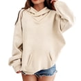 thumbnail image 3 of XAOFW Boys Girls Hoodies Solid Color Casual Pocket Long Sleeve Hoodie Sweatshirt Soft Cozy Pullover Hoodies For Everyday Wear Breathable Tops 3-4 Years, 3 of 5
