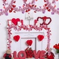 thumbnail image 2 of Décorations de la Saint-Valentin de 2 Mètres, Bandes de Plumes Rouges, Blanches et Roses, Déclaration d'Amour, Décorations de Mariage et de Chambre Nuptiale, Bandes de Couleur en Forme de Cœur, Bandes Décoratives de Festival, 2 of 8