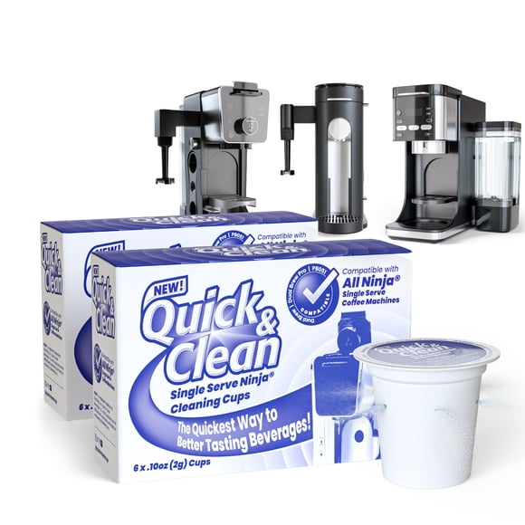 Cápsulas de limpieza Quick & Clean compatibles con las máquinas de café Ninja, paquete de 12