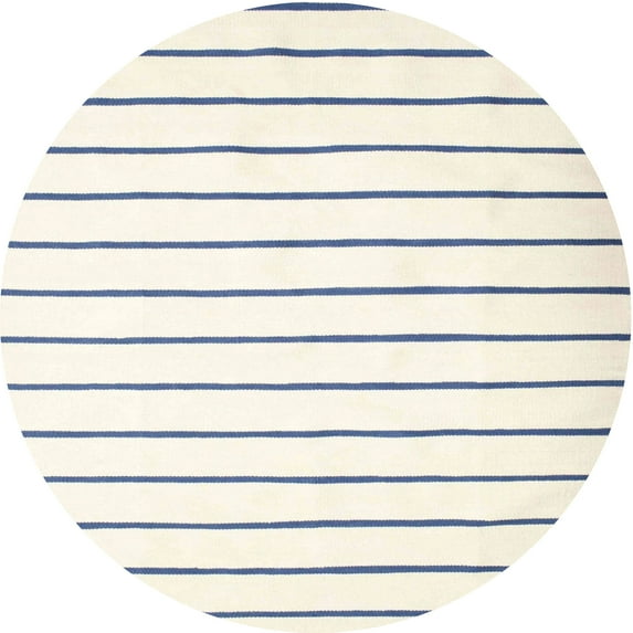 Ahgly Company Machine Washable Indoor Round Contemporary Light Gen Rod Yellow Beige Area Rugs, 5' Round