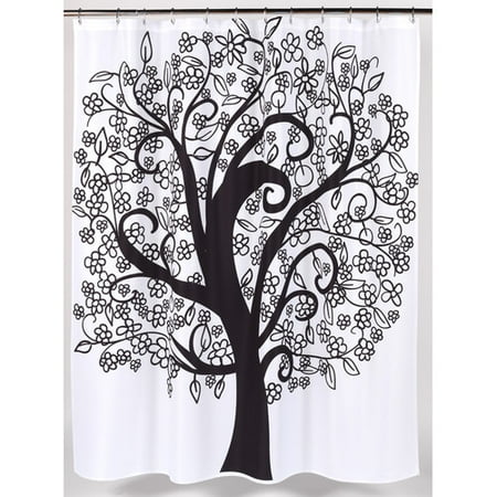 Tree of Life" Heavier Weight Fabric shower curtain, 100% polyester, size 70"x72