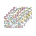 thumbnail image 4 of MKHERT Funny Cats Cute Doodle Animals Placemats Table Mats for Dining Room Kitchen Table Decoration 12x18 inch,Set of 6, 4 of 4