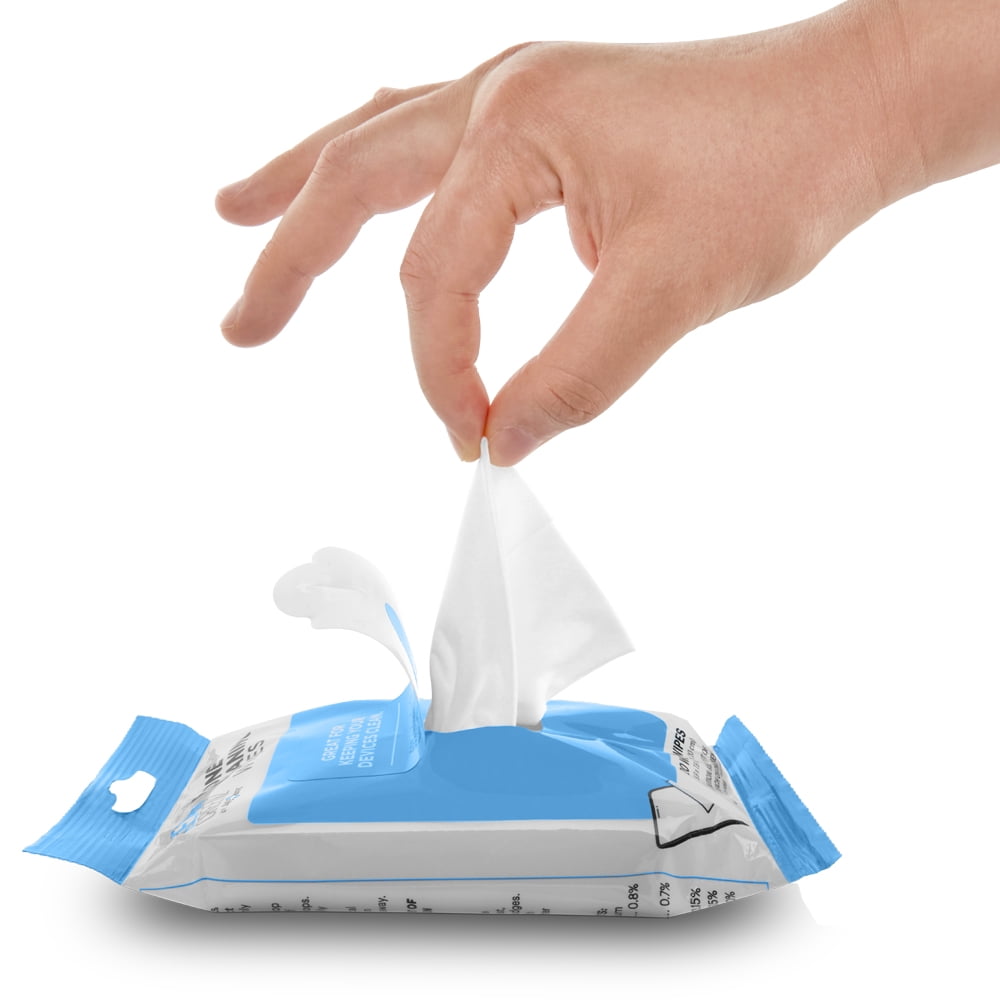 Safe+Mate CLEANSCREENZ - Phone Wet Wipes - 1 Pack (20 Individual Wipes)