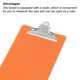 thumbnail image 4 of Portapapeles Duro Tablero Grande Capacidad Clip 8,9x12,6 Pulgadas A5 Carta Tamaño Poliestireno para Aula Oficina Arte, Naranja Paquete de 2 Unique Bargains portapapeles, 4 of 6