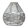 thumbnail image 3 of Pantalla de lámpara tejida a mano, pantalla colgante rústica, cubierta de luz colgante para restaurante, comedor, cocina, dormitorio, decoración del Gris Fernando Pantalla tejida, 3 of 8