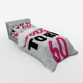 thumbnail image 3 of 60th Birthday Duvet Cover Set, Hot Party Theme Funny Themed Being 60 Years Old Hand Written Words, Bedding Set with Shams and Fitted Sheet, 3 Sizes, by Ambesonne, 3 of 3