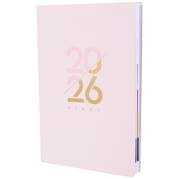 unbranded Agenda 2026 Rosa Con Y En Inglés Para Planificación Y Reuniones