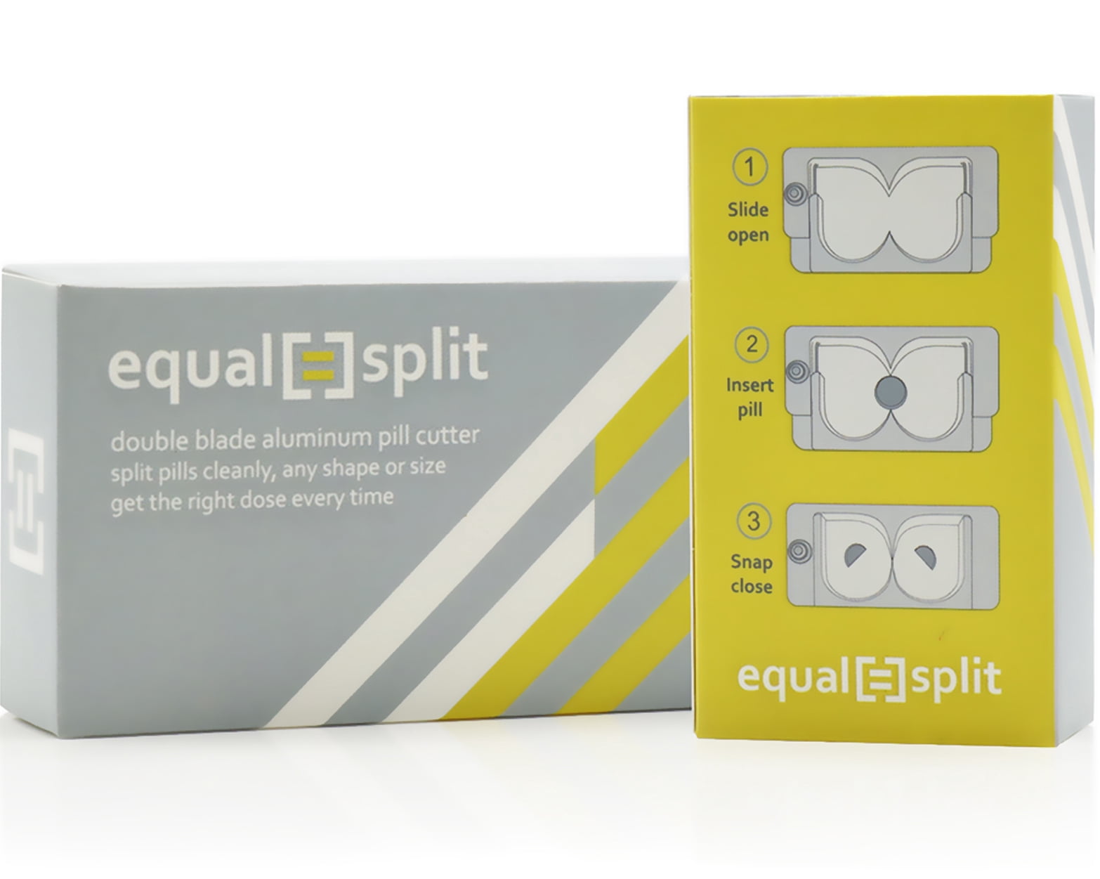 EqualSplit Pill Splitter, Double Blade Design, Crafted from Medical Grade Aluminum