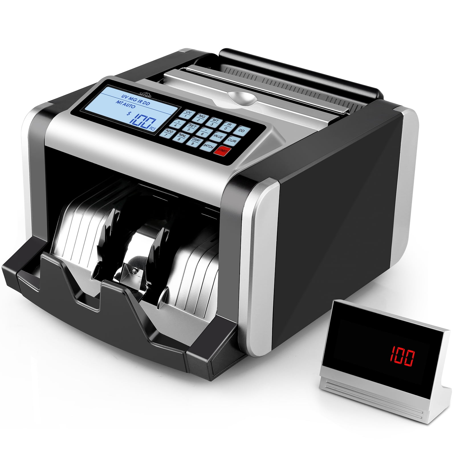 Details about   Money Counter Counterfeit Detection UV/IR/DD/MG/MT 3 Display Auto Count Fast 