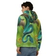 thumbnail image 4 of Honeii Blue Viper And Yellow Viper Snake Print Hoodies for Men, Pullover & Full Zip, Breathable Zip up Hoodie, Sweatshirt-XX-Large, 4 of 5