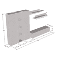 thumbnail image 5 of Wall Mounted Floating Modern Entertainment Center Fly C, Black, C4, 5 of 5