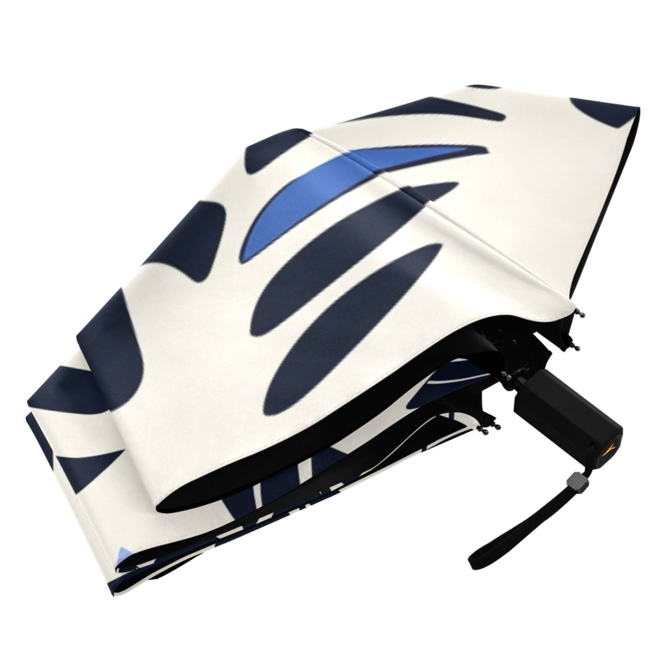 ALAZA Retro Palm Leaves UPF 50+ Compact Folding Umbrella for Rain Travel Umbrella Packable