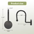 thumbnail image 4 of AmazerBath Shower Curtain Hooks, Shower Curtain Rings, Heavy Duty Modern Decorative Black Shower Curtain Hooks Rust Proof Smooth Glide Shower Hooks for Shower Curtain Liner Shower Rod Hook, 12Pcs, 4 of 8