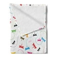 thumbnail image 2 of Dragonfly Soft Flannel Fleece Blanket, Silhouettes of Spring Wildlife Bugs with Rainbow Colors Blossoming Nature Season, Cozy Plush for Indoor and Outdoor Use, 50" x 70", Multicolor, by Ambesonne, 2 of 5