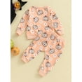 thumbnail image 4 of Spewahor Baby Girl Fall Clothes Long Sleeve Sweatshirts Elastic Waist Long Pants 2Pcs Halloween Outfit Set, 4 of 9