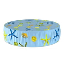 Pebbuoy Foldable Swimming Pool Cover Collapsible Outdoor Tub Protector Waterproof PVC Coating Rainproof Dustproof Sunproof Round Pools Tables Grills Furniture Protective Sleeve