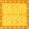 thumbnail image 1 of Ahgly Company Indoor Square Abstract Yellow Modern Area Rugs, 8' Square, 1 of 4