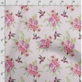thumbnail image 3 of Soimoi Bird & Flowers Printed, Cotton Fleece, Fabric by The Yard Sewing DIY Stretch Fabric 56 Inches Wide, WarmFabric for Hats, Coats, Gloves, Blankets, Pink, 3 of 5