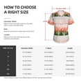 thumbnail image 4 of Yiaed Hello Spring Print Women's T Shirt V-Neck Short Sleeve Shirt Casual Breathable Tee Summer Tops-, 4 of 5