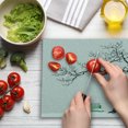 thumbnail image 3 of Tree Cutting Board, Dramatic Winter Scenery Retro Bench and Lonely Plant in a Cold Day, Decorative Tempered Glass Cutting and Serving Board, Large Size, Charcoal Grey Sea Green, by Ambesonne, 3 of 5