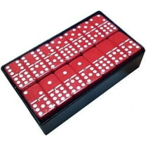 Marion & Co. Domino Double Nine Red Jumbo Tournament Size Domino with Spinners in an Arcadian Paper Covered Box.