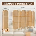 thumbnail image 5 of ALeesing 6 Panels Wood Rattan Room Divider, Folding Privacy Screens, No Installation, Light Brown, 5 of 9